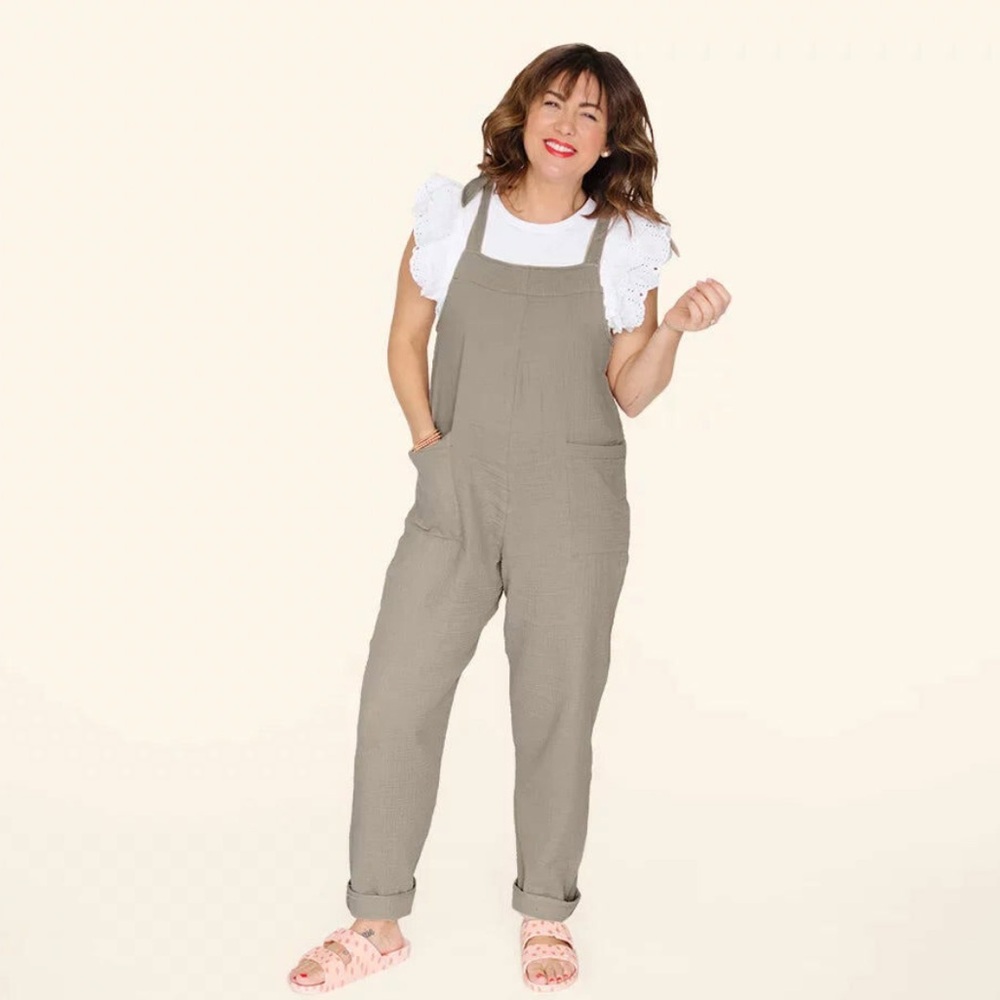 Smash + Tess Jillian Harris Taupe Jumpsuit with Tie Straps